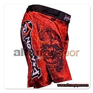MMA Şort Kırmızı Kuru Kafa