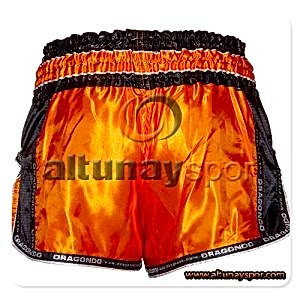 Retro Muay Thai Şort - Turuncu