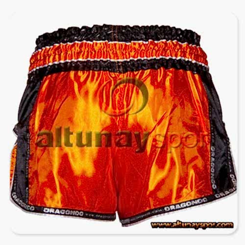 Retro Muay Thai Şort - Turuncu