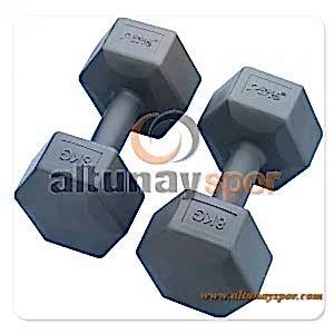 Plastik Köşeli Dambıl 8 Kg (Çift)