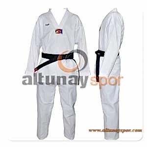 Taekwondo Elbisesi Fitilli (Beyaz Yaka)