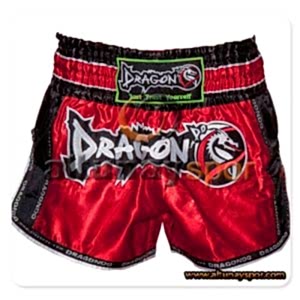 Retro Muay Thai Şort - Kırmızı