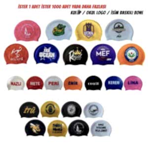 Kişiye Özel Baskılı Silikon Bone - Havuz Deniz Yüzücü Bone