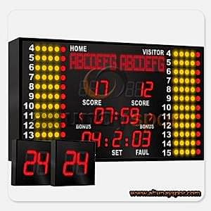 Çok Amaçlı Salon Tipi  Skorbord (Takım İsimleri Elektronik)