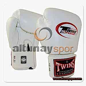 Twins Muay Thai Eldiveni - Beyaz