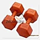 Plastik Köşeli Dambıl 9 Kg (Çift)