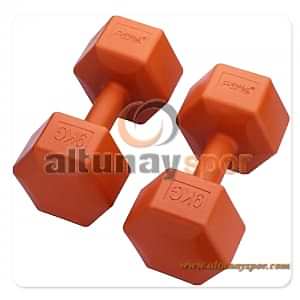 Plastik Köşeli Dambıl 9 Kg (Çift)