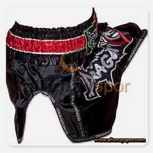 Retro Muay Thai Şort - Siyah