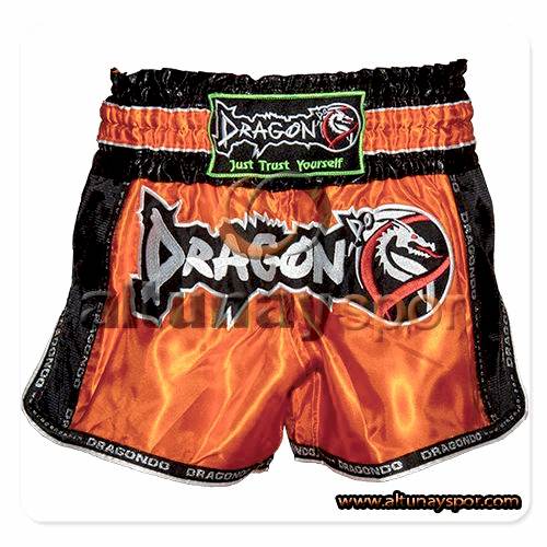 Retro Muay Thai Şort - Turuncu