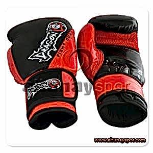 Carbon Kick Boks Eldiveni Siyah - Kırmızı