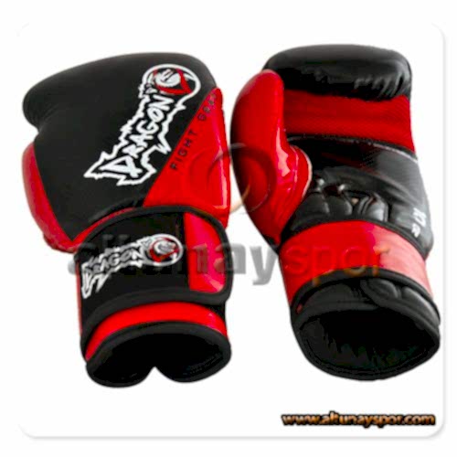 Carbon Kick Boks Eldiveni Siyah - Kırmızı